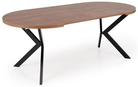 Peroni bővíthető étkezőasztal dió / fekete 100-250 cm