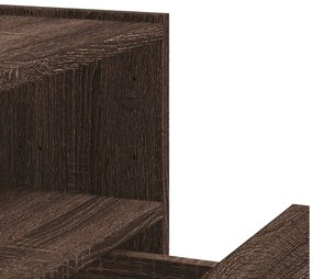 barna tölgy színű falra szerelhető éjjeliszekrény 45x30x35 cm