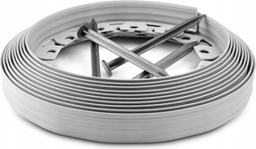 Gyepszegély Kerti műanyag rugalmas szürke 40mm 10m +Horgonyok