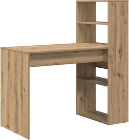 vidaXL Asztal polcokkal Artisan tölgy 113 x 54 x 120 cm Faanyag