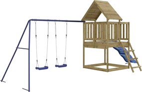 vidaXL impregnált fenyőfa kültéri játszószett