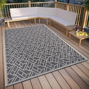Sötétszürke kültéri szőnyeg 76x150 cm Clyde Eru – Hanse Home
