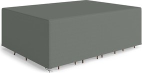 Outsunny kerti bútorhuzat – víz-, szél- és UV-álló 600D Oxford anyag kültéri asztalhoz és székekhez, szürke | Aosom