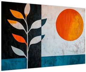 Kép - Növény és nap absztrakciója (90x60 cm)