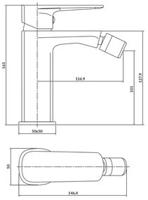 Cersanit S951-381 - Bidécsap LARGA arany