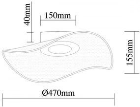 ALTAVOLA DESIGN LA101-CE1-GOLD VELO Arany Színű Mennyezeti Lámpa LED 30W IP20