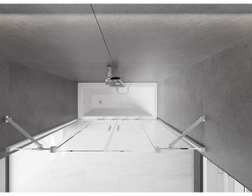 Mexen Velar Duo, 2 szárnyas eltolható kádparaván 140 x 150 cm, 8mm átlátszó üveg, króm profil, 896-140-000-02-01