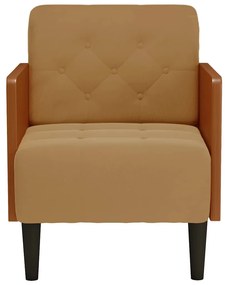 barna bársony kanapészék karfás szék 55 cm