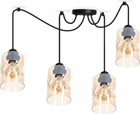 Csillár mennyezeti függőlámpa Pók Loft lámpabúra üveg mennyezeti led lámpa