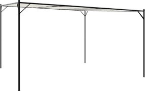vidaXL fehér szövet és acél pavilon 4 x 4 m 180 g/m²