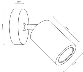 Spot-Light 3911174 - LED fali spotlámpa MATTI 1xGU10/5W/230V tölgy