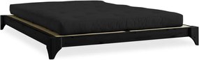 Elan fekete ágy borovi fenyőfából, 180 x 200 cm - Karup Design