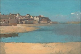 Kép - Odilon Redon, Village by the Sea in Brittany, reprodukciók (90x60 cm)