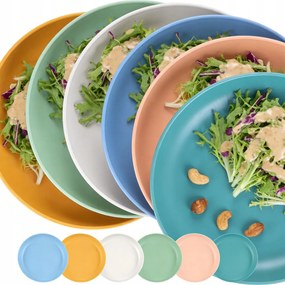 6db-os étkészlet többször felhasználható piknik túratányér