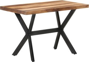 vidaXL tömör fa étkezőasztal mézszínű felülettel 120 x 60 x 75 cm