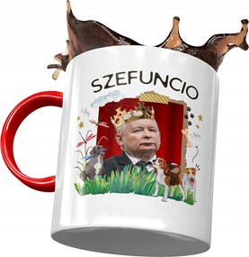 Piros Jaroslaw Kaczynski PiS bögre Ajándék Nyomtatott Fotóval