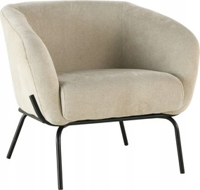 Relaxációs fotel szövet, bézs, olvasóvödör, hálószobába Kent