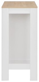 Fehér bárasztal polccal 110 x 50 x 103 cm