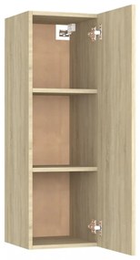 2 db sonoma tölgy szerelt fa TV-szekrény 30,5x30x90 cm