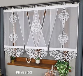 Kész függöny panelek dekorációval és áttört 3 db-os szett V FR61 panellel