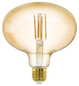 LED lámpa , égő , izzószálas hatás , filament , R140 , E27 , 4.5W , dimmelhető , meleg fehér , borostyán , EGLO , 110116