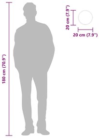 fekete falitükör Ø 20 cm Kerek