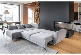 Kinyitható sarokkanapé LARDE, petrolkék Változat: Bal sarok