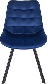 Krzesło RICK Granatowe Welurowe
