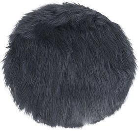 Mesterséges báránybőr ülőpárna, szürke, 35 cm