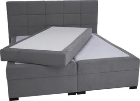 Boxspring ágy, 180x200, szürke, APRIL
