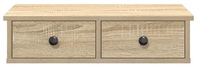 Falipolc fiókokkal sonoma tölgy 60x25x15 cm műszaki fa