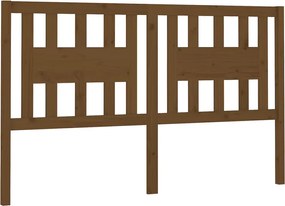 vidaXL mézbarna tömör fenyőfa fejtámla 206 x 4 x 100 cm