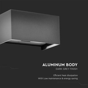 LED kültéri fali lámpatest LED/24W/230V 3000K IP65 antracit