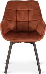 Forgószék rozsdabarna bársony kárpittal – LUNA