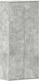 vidaXL Cipőszekrény polcokkal Beton Szürke 80 x 39 x 178 cm Faanyag