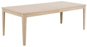 Asztal Oakland 282Fehérített tölgy, 75x100x220cm, Laminált forgácslap, Természetes fa furnér, Fa