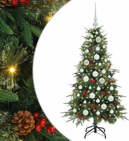 vidaXL Műanyag Hajtogatós Karácsonyfa állvánnyal Zöld 120 cm PE és PVC