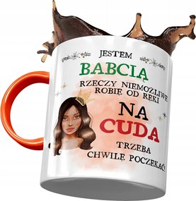 Narancssárga bögre Nagymama Napjára Nyomtatott Fotóval