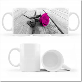 Fotó bögre Rózsa a deszkákon Virág