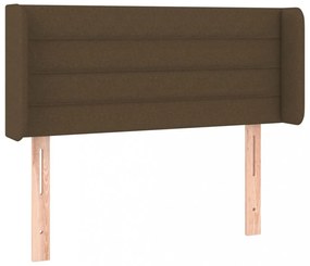 sötétbarna szövet fejtámla 83x16x78/88 cm