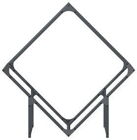 antracitszürke hidegen hengerelt acél tűzifatároló 80x25x80 cm