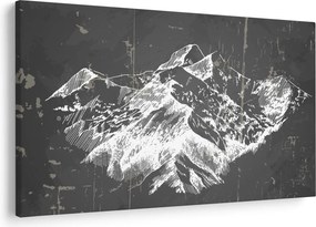 Kép - Hegyek illusztrációja (90x60 cm)