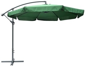 ROJAPLAST EXCLUSIVE függő napernyő hajtókarral, zöld - ø 300 cm ()