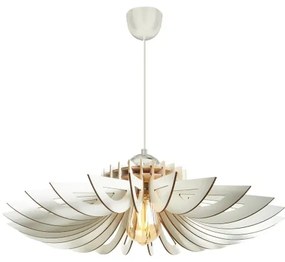 Csillár zsinóron 1xE27/60W/230V fehér átm. 52 cm