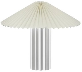 Fehér-ezüstszínű dimmelhető asztali lámpa textil búrával (magasság 36 cm) Taite – Blomus