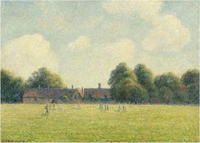 Üveg kép - Camille Pissarro, Hampton Court Green, reprodukciók (70x50 cm)