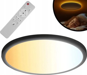 Led mennyezeti lámpa Kicsi 29CM kerek fekete panel a szobába Világos 24W 3200l