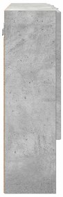 Fürdőszobai tükörszekrény Beton szürke 80 x 17 x 55 cm Faanyag