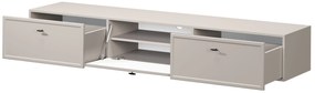 Lorini fali TV-szekrény 200 cm fiókokkal - kasmír / fekete T-bar fogantyúk