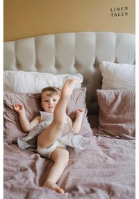 Rózsaszín-barna len lepedő 180x260 cm Ashes of Roses – Linen Tales